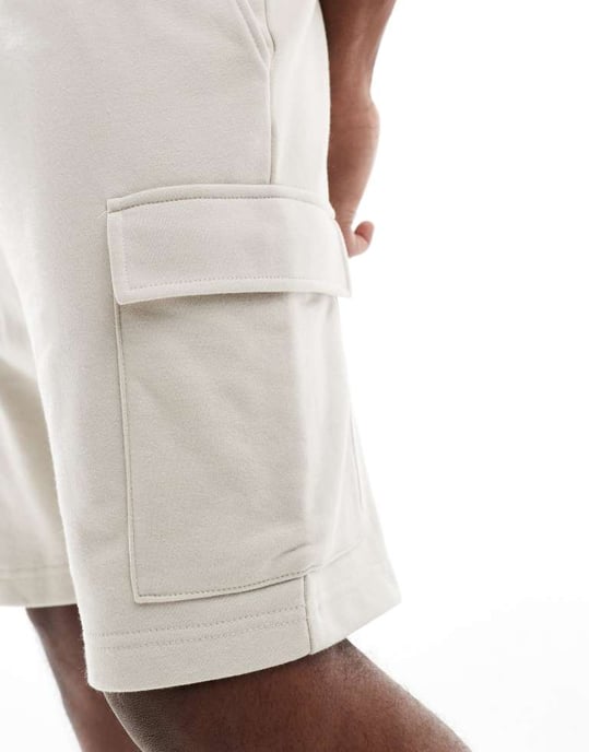 JJ Rebel cargojersey shorts i beige - Image 4