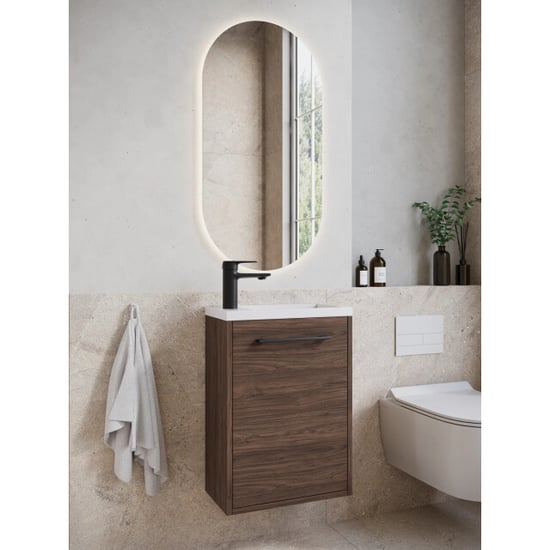 Badplaats Toiletmeubel florence 40 x 22 cm – bruin – fonteinmeubel met - Image 2