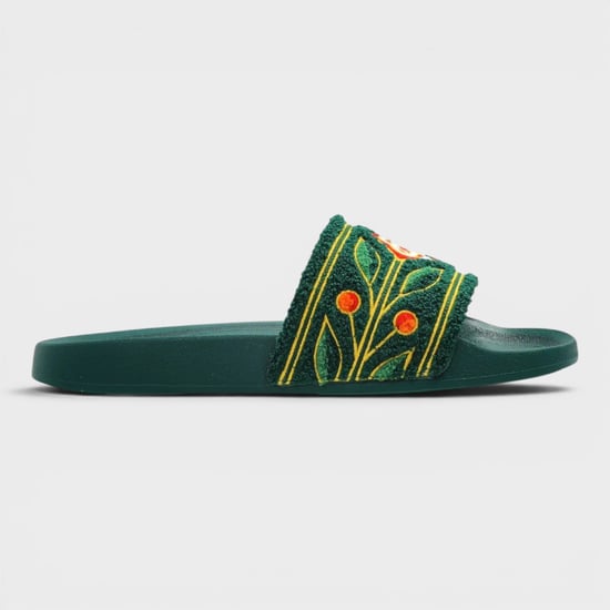 Casablanca Embroidered Terry Slider Green UK8 - Image 1