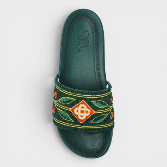 Casablanca Embroidered Terry Slider Green UK8 - Image 2