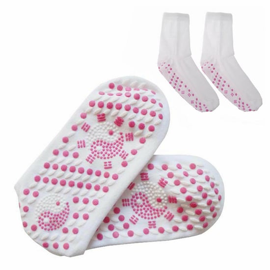 Envie Tourmaline Magnetic Health Socks White Wellness Therapy Comfort Pair Care - Image 4