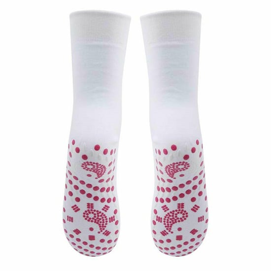 Envie Tourmaline Magnetic Health Socks White Wellness Therapy Comfort Pair Care - Image 5