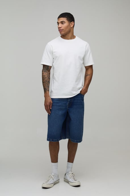 Essential Relaxed Fit Denim Jorts - Image 4