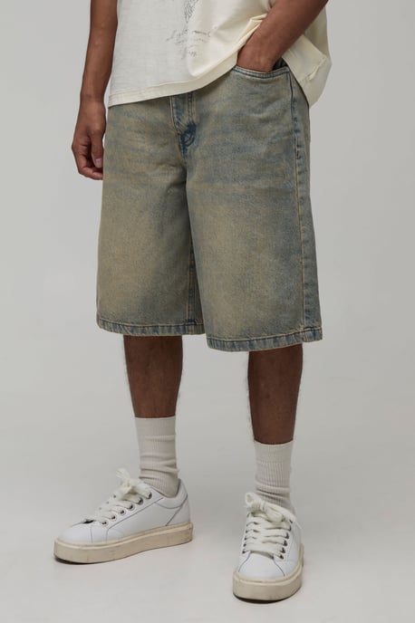 Essential Relaxed Fit Denim Jorts - Image 1