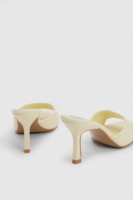 Abbie Faux Patent Leather Medium Stiletto Heeled Mules - Image 4