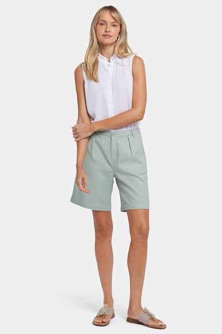 Relaxed Shorts In Stretch Linnen - Image 4