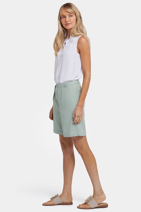 Relaxed Shorts In Stretch Linnen - Image 5