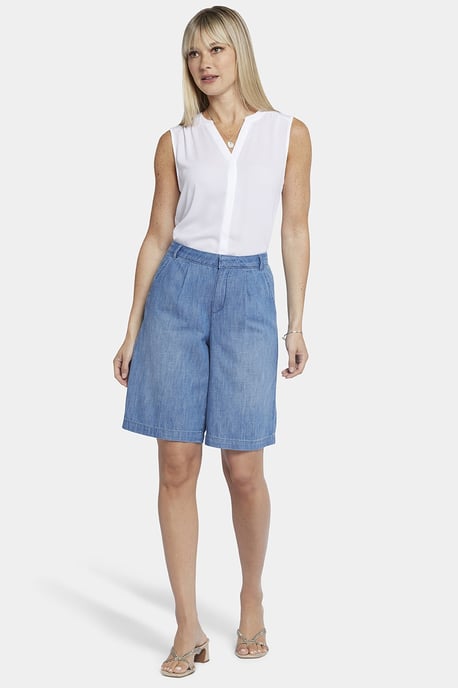 Ontspannen Denim Bermuda Shorts Met Hoge Taille - Image 4