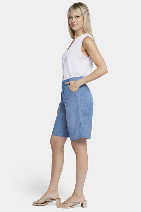 Ontspannen Denim Bermuda Shorts Met Hoge Taille - Image 5