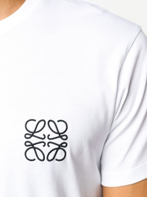 Anagram Embroidered Logo T-Shirt in White - Image 5