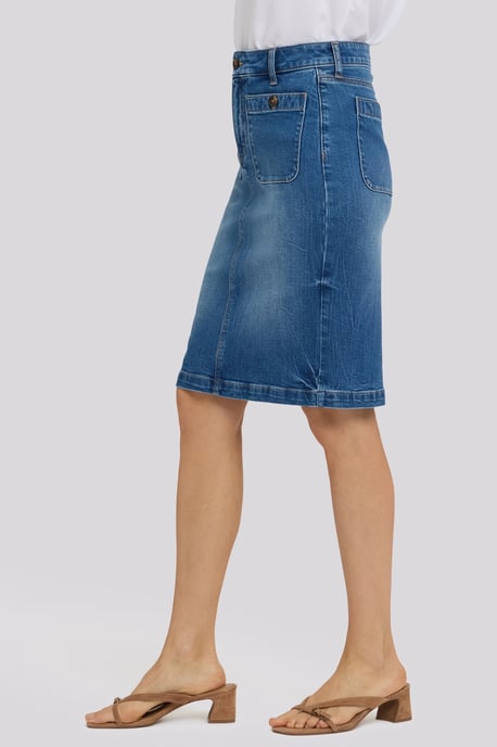 Hoge Taille Denim Rok - Image 3