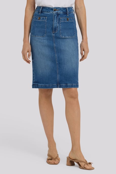 Hoge Taille Denim Rok - Image 4