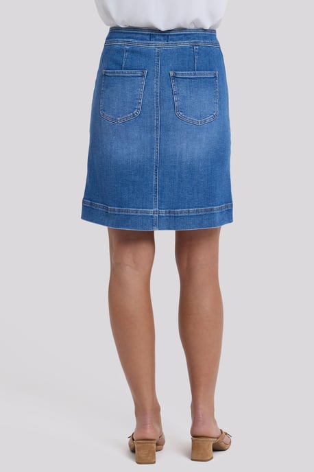 Hoge Taille A-Lijn Utility Denimrok - Image 2