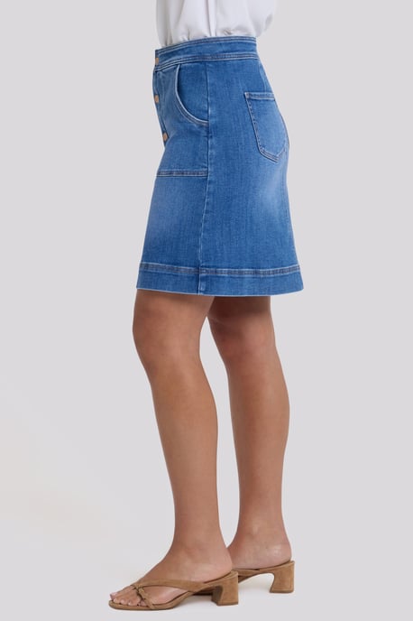 Hoge Taille A-Lijn Utility Denimrok - Image 3