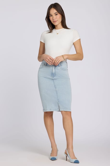 Hoge Taille Denim Rok - Image 1