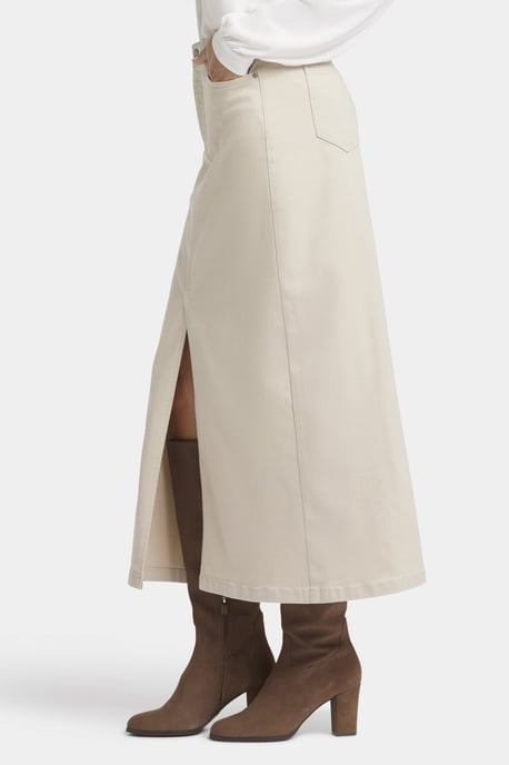 Hoge Taille Lange Rok Met Centraal Voor Sleuf - Image 3