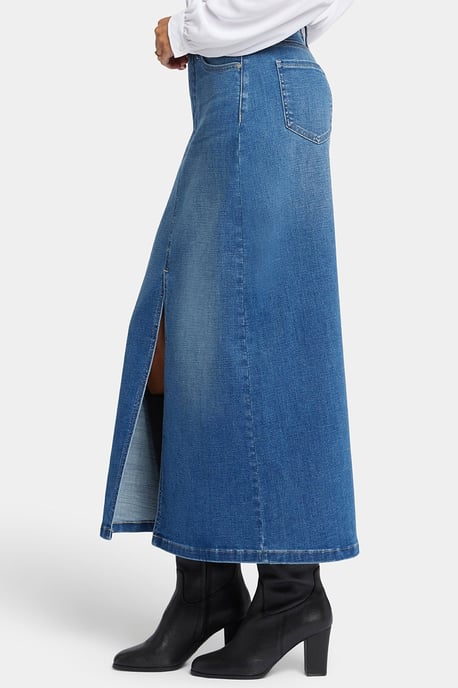 Hoge Taille Lange Rok Met Midden Voor Splitsing - Image 3