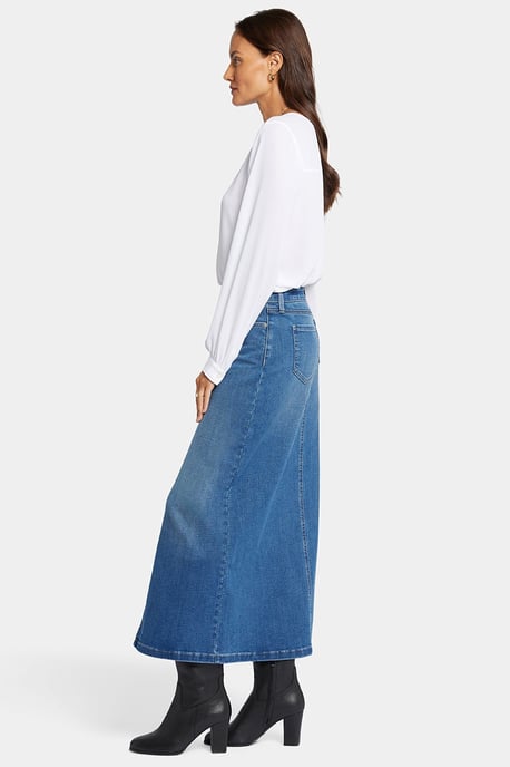 Hoge Taille Lange Rok Met Midden Voor Splitsing - Image 5