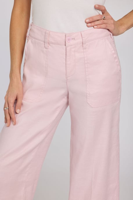 Wijd Been Cargo Capri Broek In Stretch Linnen - Image 3