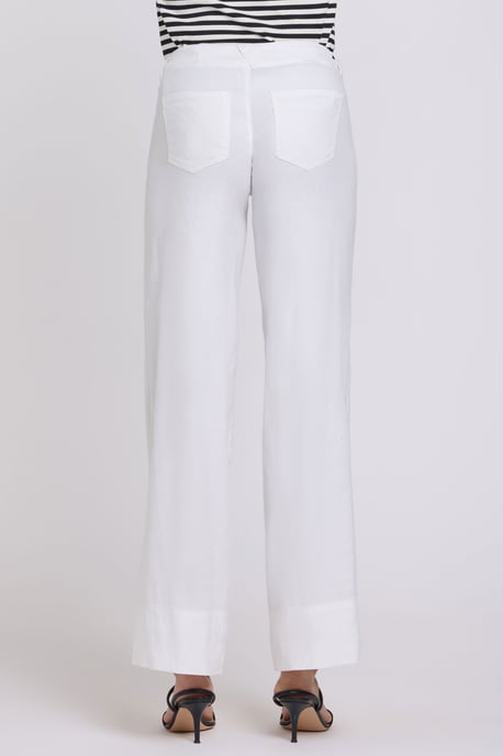 5 Pocket Wijde Pantalon In Stretch Linnen Met Super Hoge Taille - Image 2