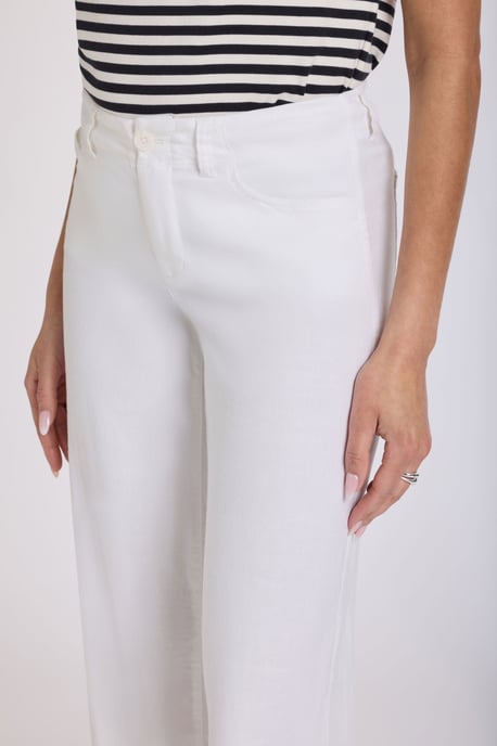 5 Pocket Wijde Pantalon In Stretch Linnen Met Super Hoge Taille - Image 5