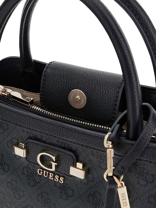 Guess Satchel Bag Coal Logo - Image 3