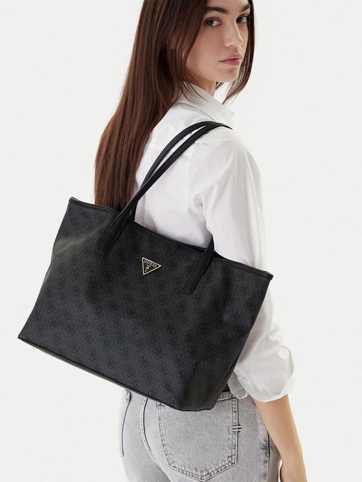 Guess Tote Bag Coal Logo - Image 5