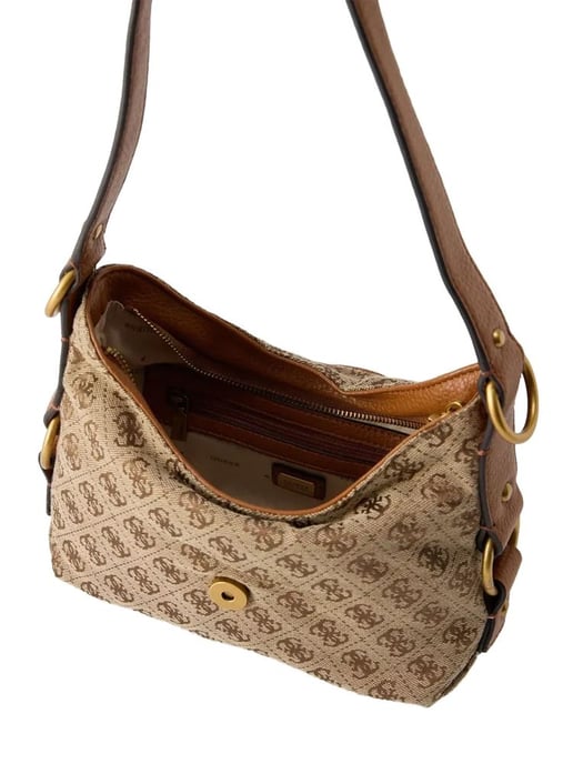 Guess Schoudertas Latte Logo/Cognac - Image 3