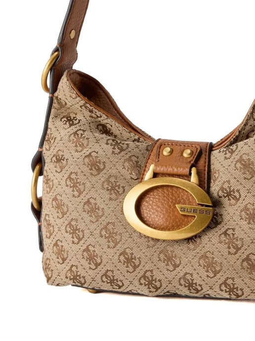 Guess Schoudertas Latte Logo/Cognac - Image 4
