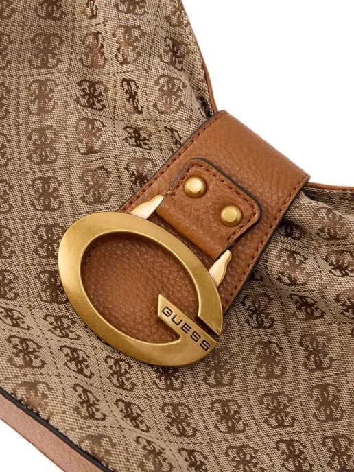 Guess Schoudertas Latte Logo/Cognac - Image 4