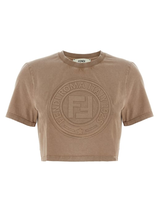 Fendi Bruine Katoenen T-Shirt - Image 1