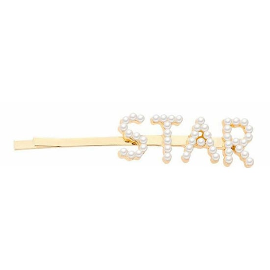 Envie Pearl Words Hairpin Star Letter Statement Hair Clip Fashion Accessory Gold - Image 1