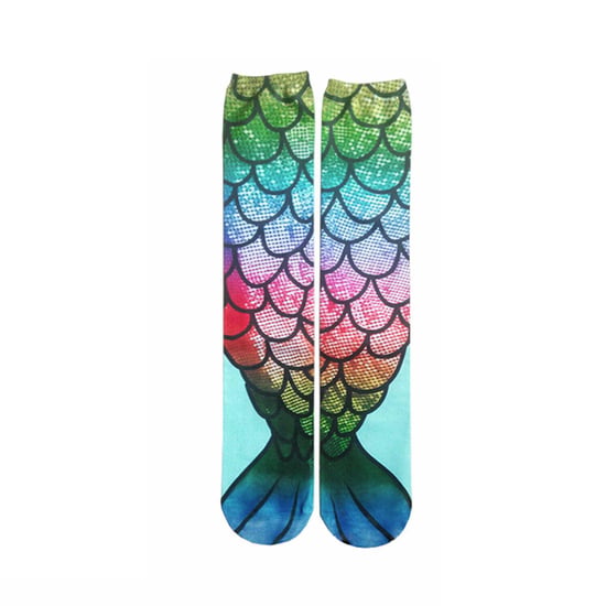Aquarius Mermaid Tail Knee High Boot Socks Design 1 Women Cosplay - Image 2