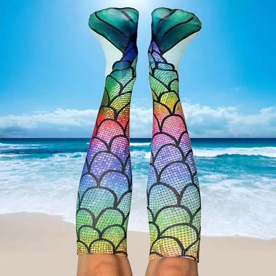 Aquarius Mermaid Tail Knee High Boot Socks Design 1 Women Cosplay - Image 4