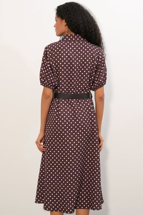Gestipte Midi Hemdress met Ceintuur - Image 5