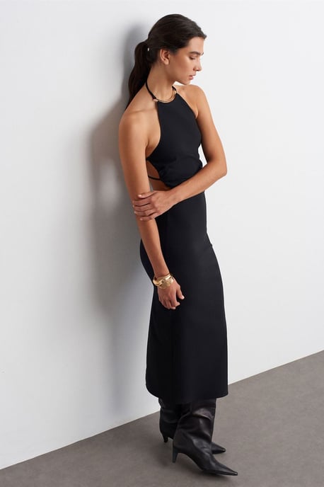 Halternekk Bodycon Midi-jurk - Image 1