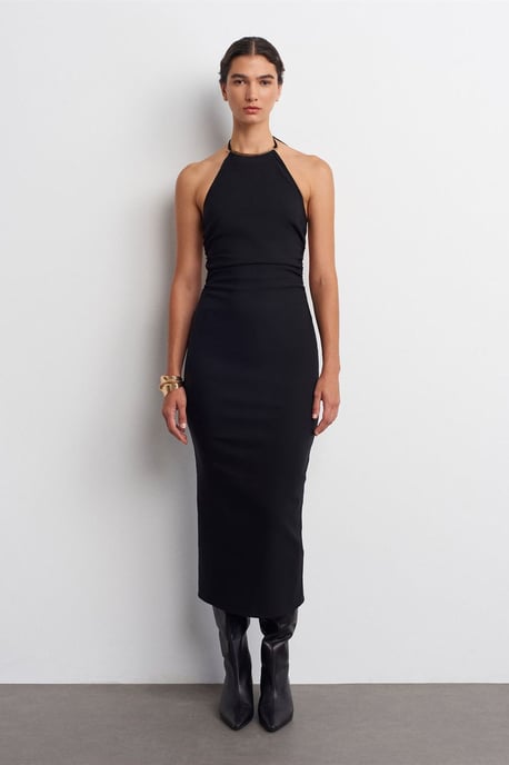 Halternekk Bodycon Midi-jurk - Image 3