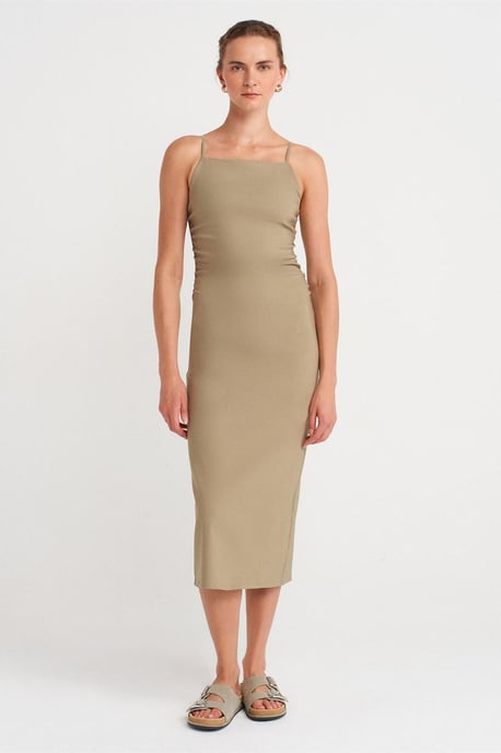 Mouwloze Bodycon Midi Jurk - Image 1