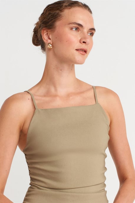Mouwloze Bodycon Midi Jurk - Image 3