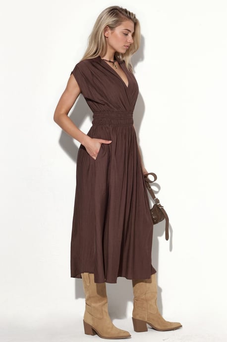 Textured V-Neck Midi Dress - Image 2