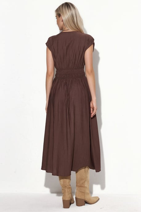 Textured V-Neck Midi Dress - Image 3