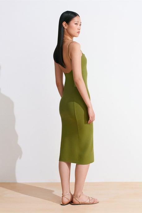 Sleeveless Bodycon Midi Dress With Cut-Out Detail - Image 2