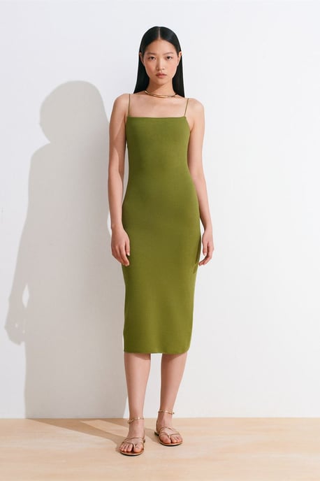 Sleeveless Bodycon Midi Dress With Cut-Out Detail - Image 3