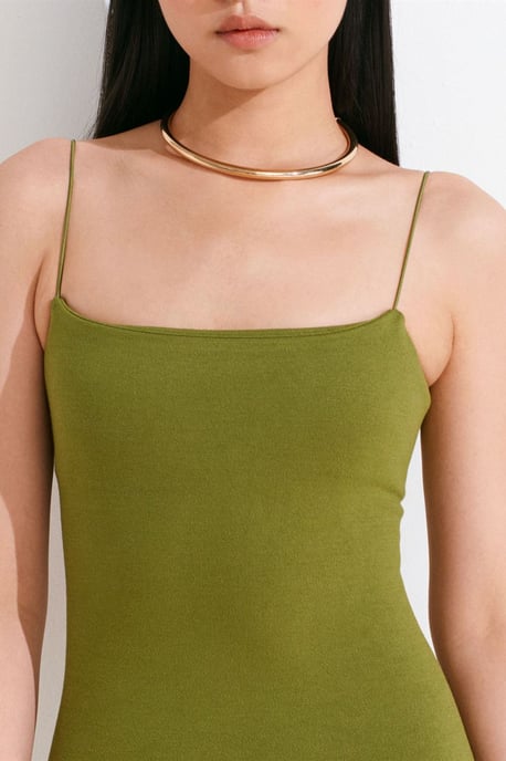 Sleeveless Bodycon Midi Dress With Cut-Out Detail - Image 4