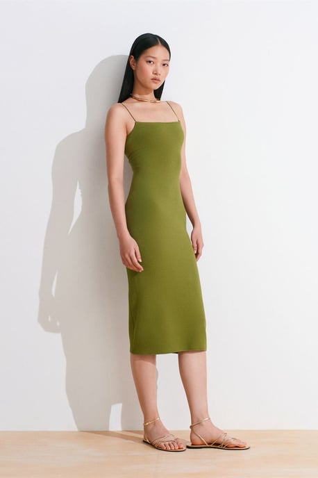 Sleeveless Bodycon Midi Dress With Cut-Out Detail - Image 5