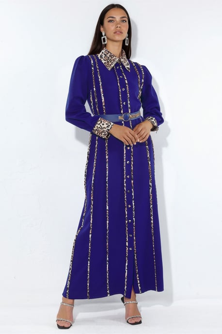 Leopardprint Maxi Shirt Jurk - Image 1