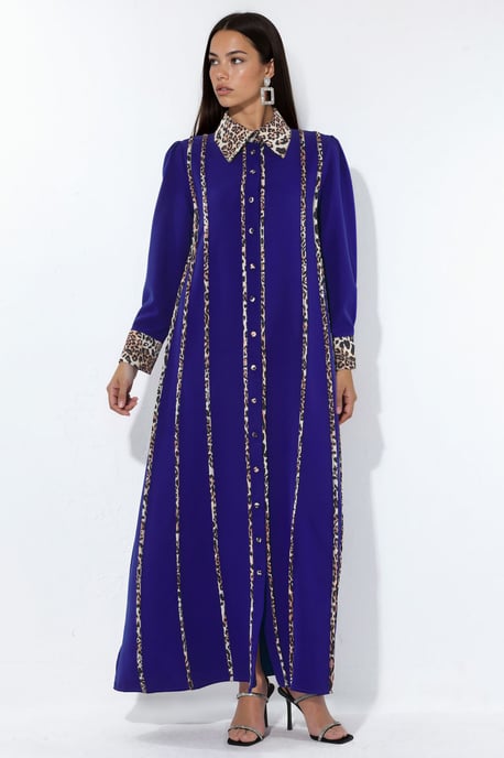 Leopardprint Maxi Shirt Jurk - Image 5