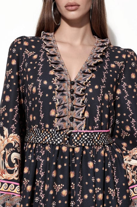 Florale Maxi Jurk met Ceintuur - Image 4