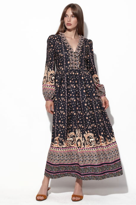 Florale Maxi Jurk met Ceintuur - Image 5