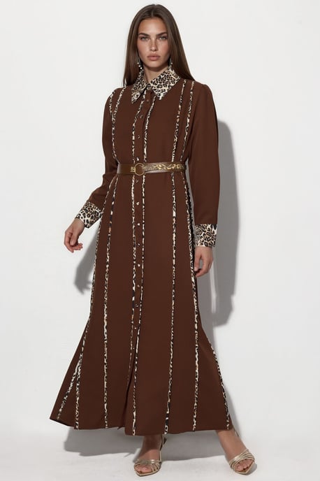Leopardprint Maxi Shirt Jurk - Image 1